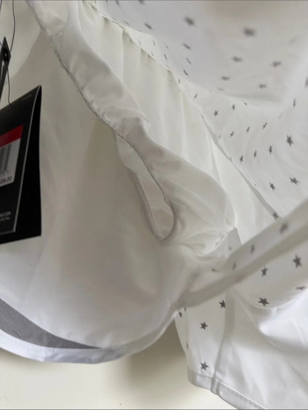 Nike Women’s White & Gray Star-Print Athletic Shorts